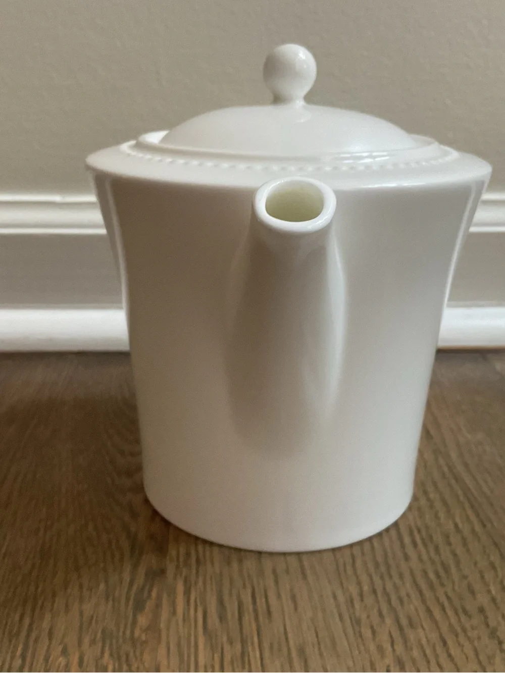 Crate&Barrel Nikko Fine Bone China White Teapot